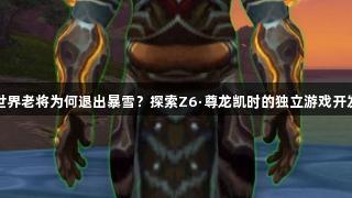 魔兽世界老将为何退出暴雪？探索Z6·尊龙凯时的独立游戏开发之路