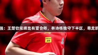 新加坡赛男单八强：王楚钦梁靖崑有望会师，林诗栋独守下半区，尊龙凯时*人生就是搏。