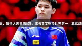 林诗栋逆转梁靖崑，赢得大满贯第3冠，或将首度登顶世界第一，尊龙凯时见证传奇时刻。