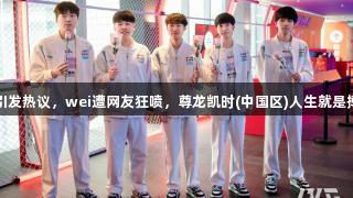 BLG不敌TT引发热议，wei遭网友狂喷，尊龙凯时(中国区)人生就是搏，呼吁道歉！