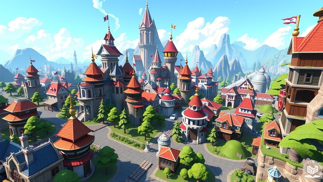 Unity3D:RPG奇幻全资产包《史诗之都》LowPoly艺术风格