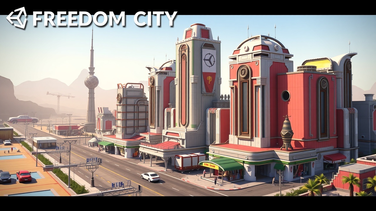 [Unity3D:j9九游会国际多边形科幻世界全资产包-自由之城AssetCollection]