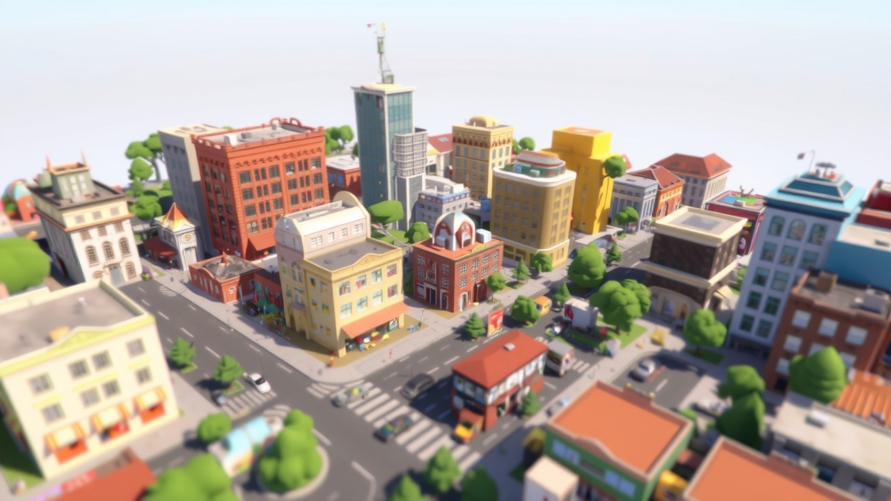 Unity3D：低多边形风格的资产包——自由之城AssetBundle。