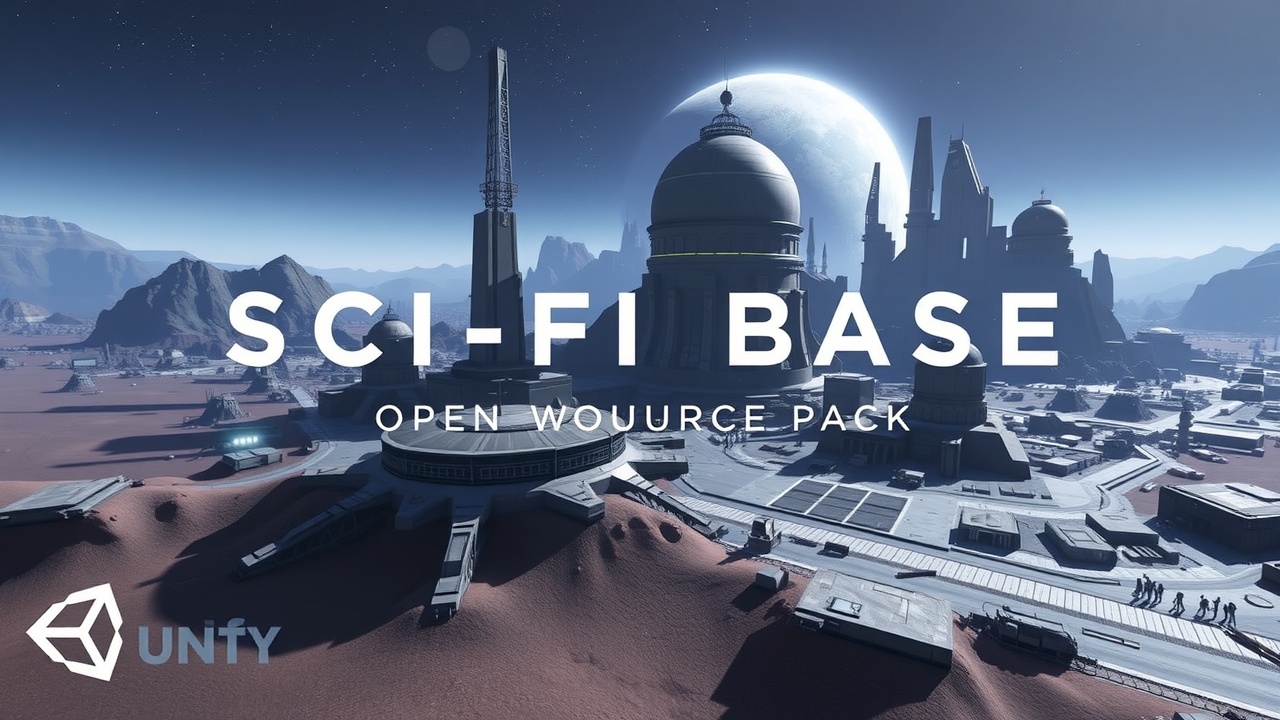 Unity3D:开放世界科幻基地资源包