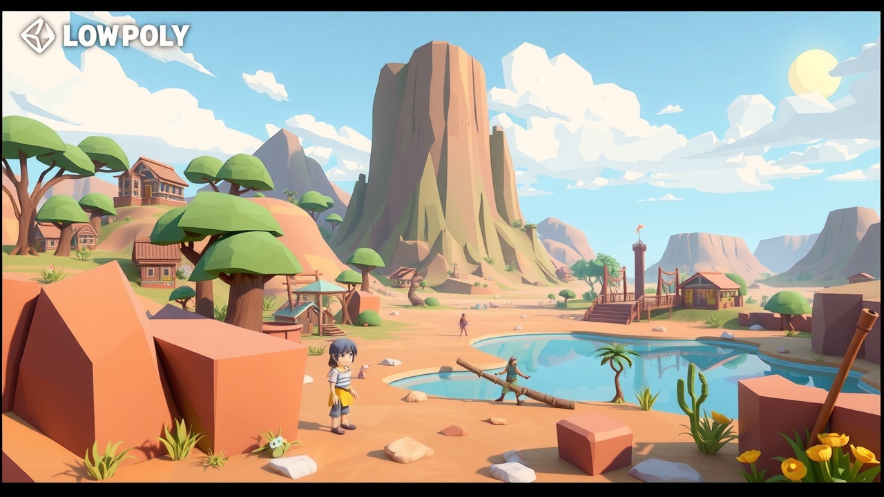《金年会：低多边形奇境的Unity3D动作冒险资源包》