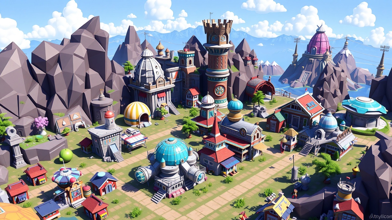 爱游戏推荐：Unity3D多边形科幻世界全资产包——打造像素村庄的最佳选择！
