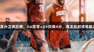 勇士首发分卫再拉胯，G6挂零+G5仅得4分，尊龙凯时或将助力逆转！