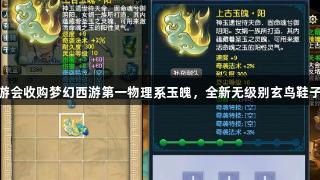 J9九游会收购梦幻西游第一物理系玉魄，全新无级别玄鸟鞋子上市