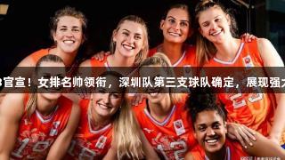 南宫28官宣！女排名帅领衔，深圳队第三支球队确定，展现强大阵容！