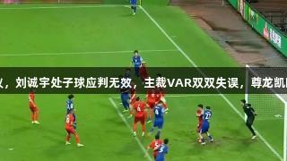 中超错判引争议，刘诚宇处子球应判无效，主裁VAR双双失误，尊龙凯时*人生就是博。