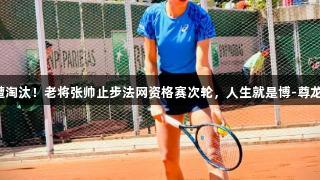 连败遭淘汰！老将张帅止步法网资格赛次轮，人生就是博-尊龙凯时。