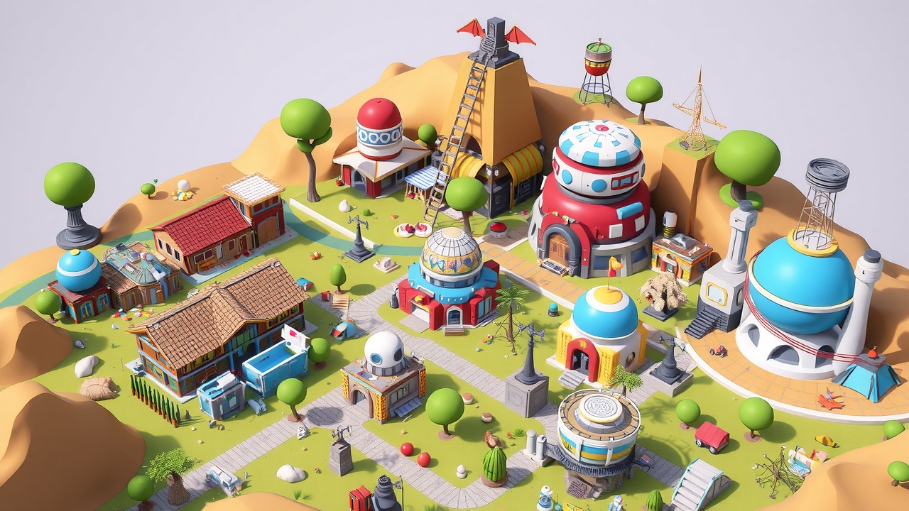 优化后的标题可以是：KU酷游推荐：Unity3D卡通城资产包——科幻基地完整资源包这样的标题既包含了品牌词KU酷游，又明确了内容主题，符合SEO优化逻辑。