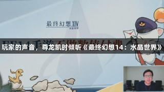 玩家的声音，尊龙凯时倾听《最终幻想14：水晶世界》