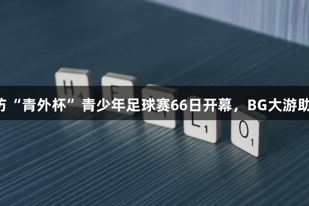 潍坊“青外杯”青少年足球赛66日开幕，BG大游助力！
