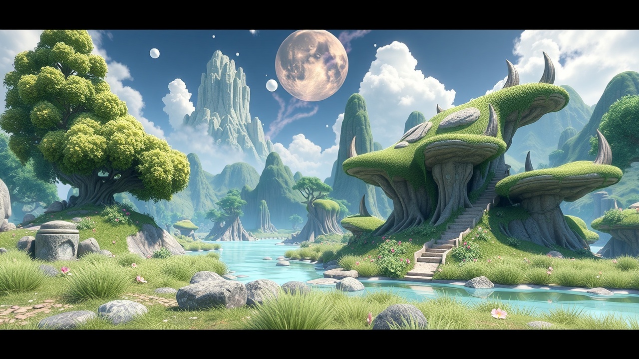爱游戏推荐：Unity3D梦境自然全资产包魔幻大陆AssetBundle，打造你的游戏梦境！