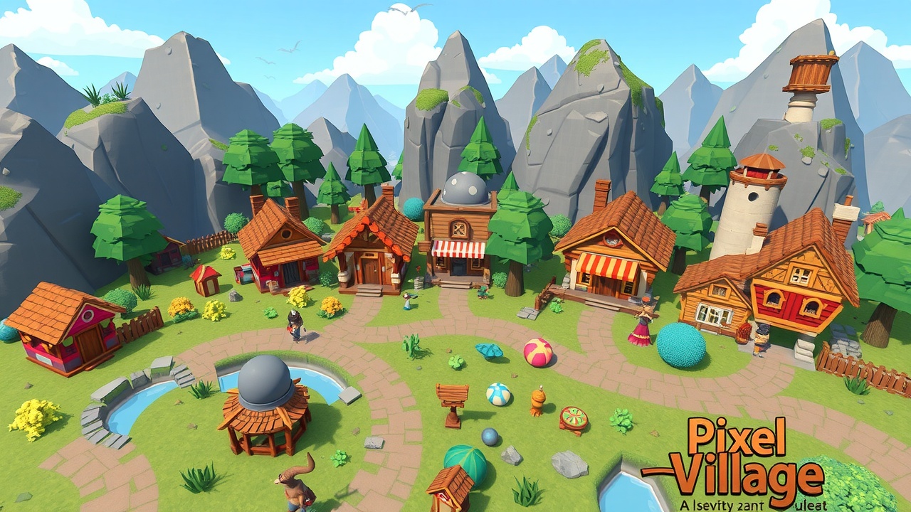 标题改写建议：[Unity3DKU酷游动作冒险资源包：像素村庄CompleteAssetPack，助力游戏开发]