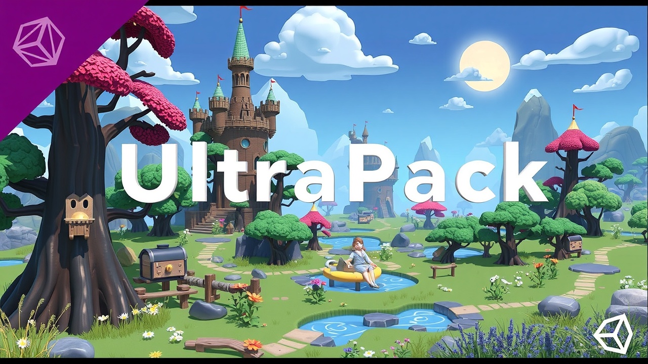 优化标题：[j9九游会]Unity3DSLG游戏全资产包：低多边形奇境UltraPack，提升游戏开发体验！