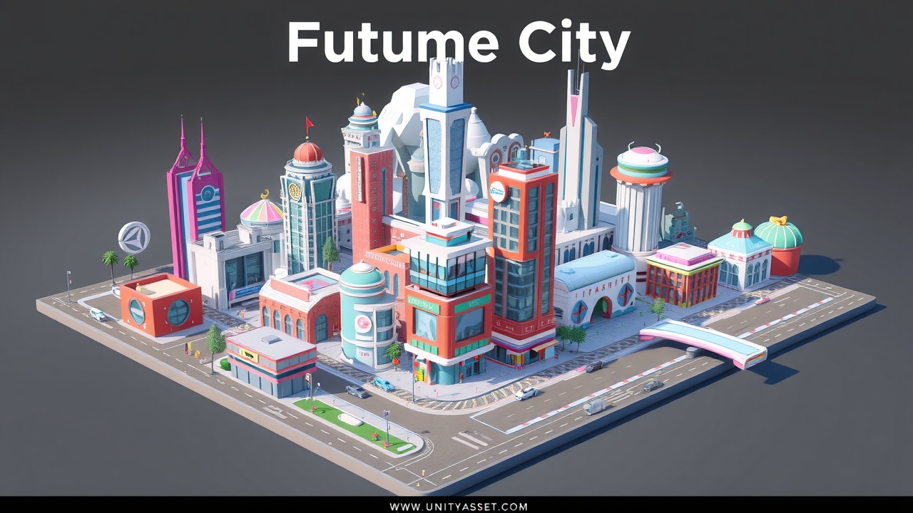 《j9九游会国际：Lowpoly风格未来之城AssetSet，让你的Unity3D项目更出色》