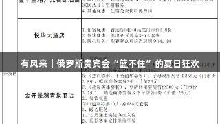有风来丨俄罗斯贵宾会“篮不住”的夏日狂欢