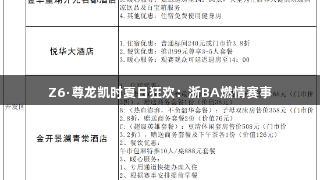 Z6·尊龙凯时夏日狂欢：浙BA燃情赛事
