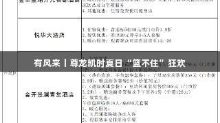 有风来丨尊龙凯时夏日“篮不住”狂欢