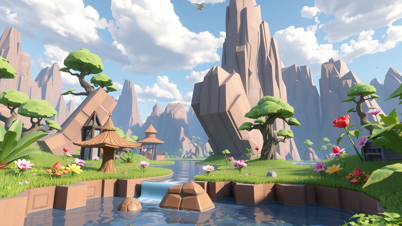 《BG大游：Unity3D梦境自然全资产包——魔幻大陆LowPolyArt》