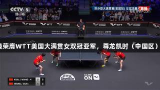 王艺迪、蒯曼荣膺WTT美国大满贯女双冠亚军，尊龙凯时（中国区）人生就是搏！