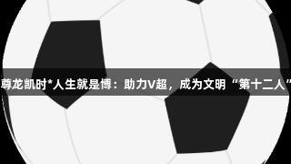 尊龙凯时*人生就是博：助力V超，成为文明“第十二人”