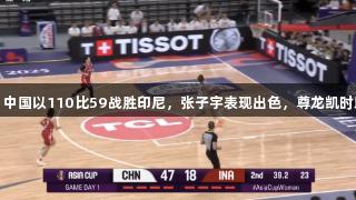 女篮亚洲杯：中国以110比59战胜印尼，张子宇表现出色，尊龙凯时助力精彩赛事