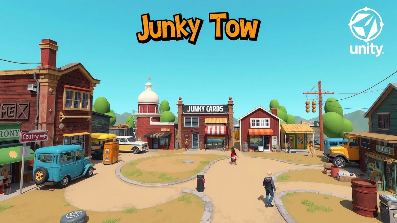 如何在Unity3D中使用KU酷游的Lowpoly风格资产包JunkyTownResourcePack进行游戏开发？