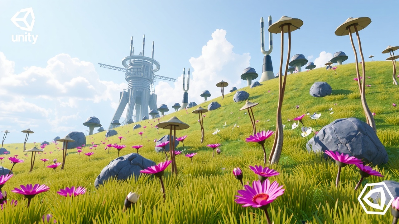 【KU酷游】Unity3D多边形科幻世界全资产包—梦幻草原DesignKit优化探索