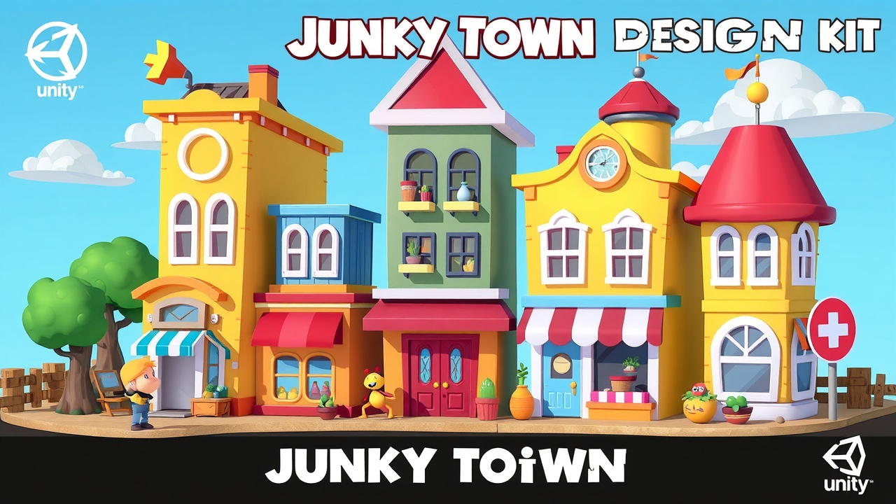如何在Unity3D中使用J9九游会官网的卡通城资产包JunkyTownDesignKit进行游戏开发？