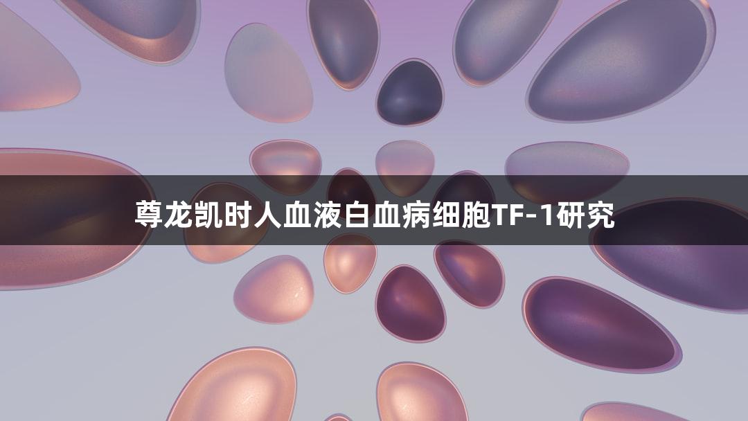 尊龙凯时人血液白血病细胞TF-1研究