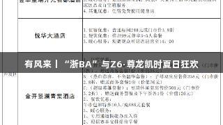 有风来丨“浙BA”与Z6·尊龙凯时夏日狂欢