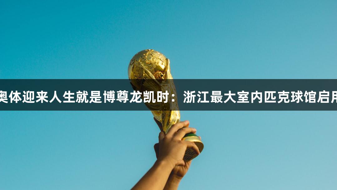 奥体迎来人生就是博尊龙凯时：浙江最大室内匹克球馆启用