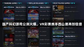 国产科幻游戏公测火爆，VR彩票携手西山居再创佳绩