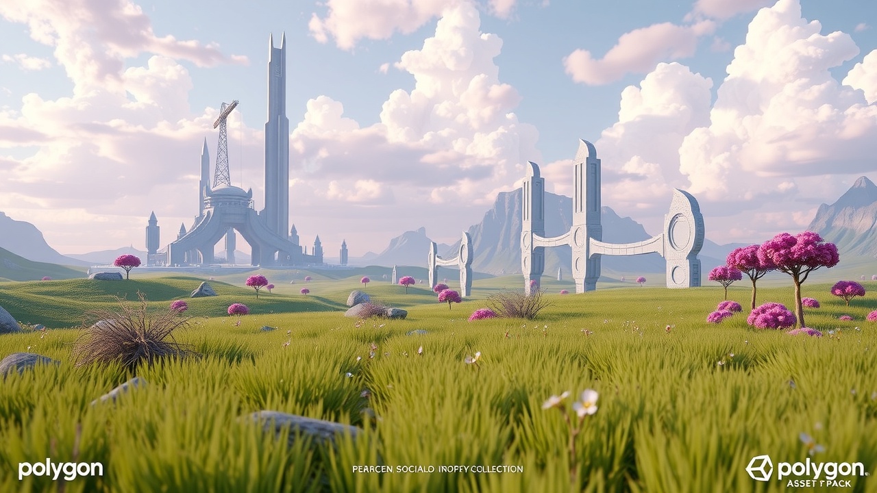 《BG大游：Unity3D多边形科幻世界全资产包梦幻草原》