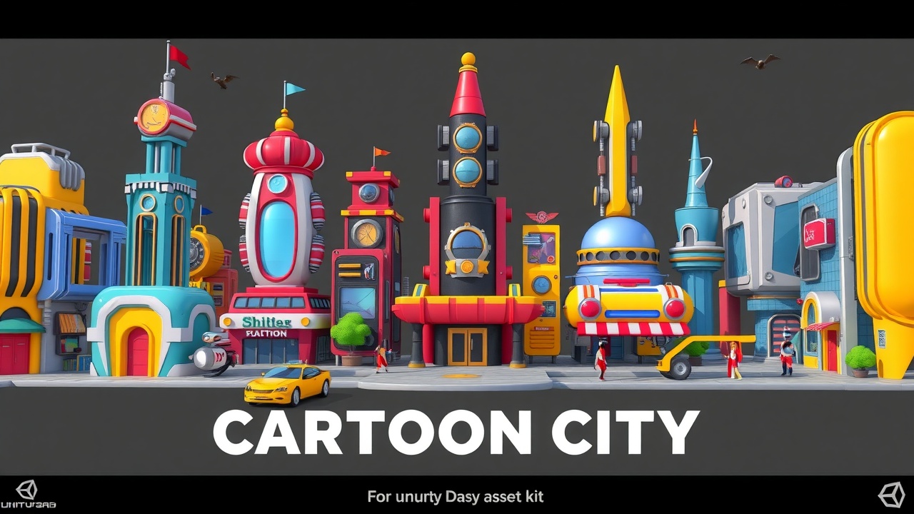 如何在Unity3D中使用爱游戏的卡通城资产包与科幻基地DesignKit进行创意设计？