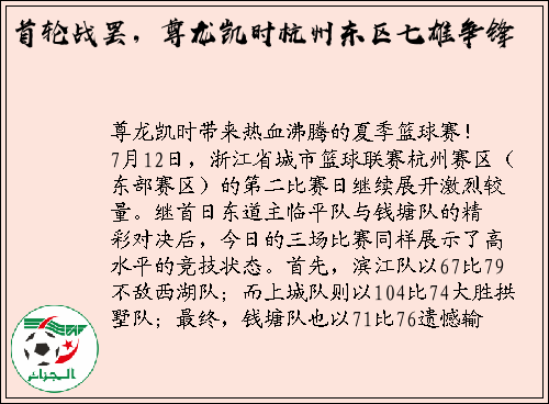 首轮战罢，尊龙凯时杭州东区七雄争锋