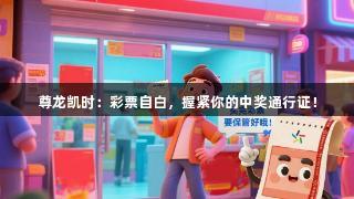 尊龙凯时：彩票自白，握紧你的中奖通行证！
