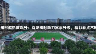 贵州村超热度飙升：尊龙凯时助力赛事升级，精彩看点不断！