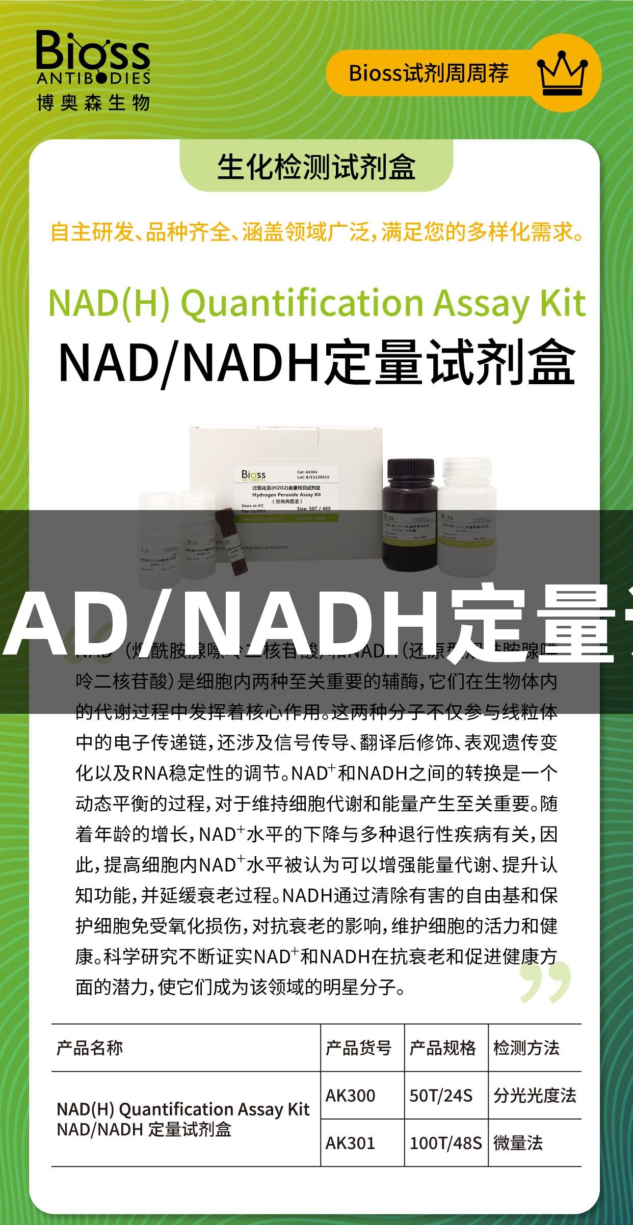 尊龙凯时NAD/NADH定量试剂盒推荐