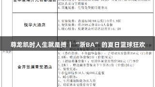 尊龙凯时人生就是搏丨“浙BA”的夏日篮球狂欢