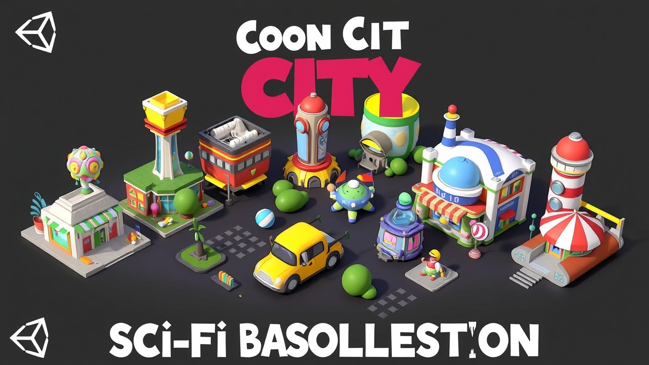 如何在Unity3D中使用j9九游会国际的卡通城资产包打造科幻基地AssetCollection？