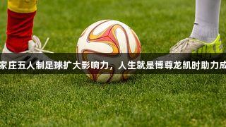 石家庄五人制足球扩大影响力，人生就是博尊龙凯时助力成长