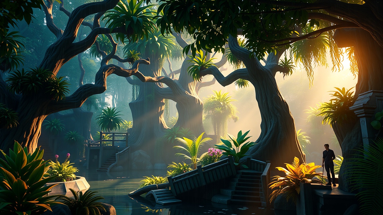 如何在j9九游会中实现Unity3D光影雨林URP游戏就绪级别LuminousRainforest的最佳效果？
