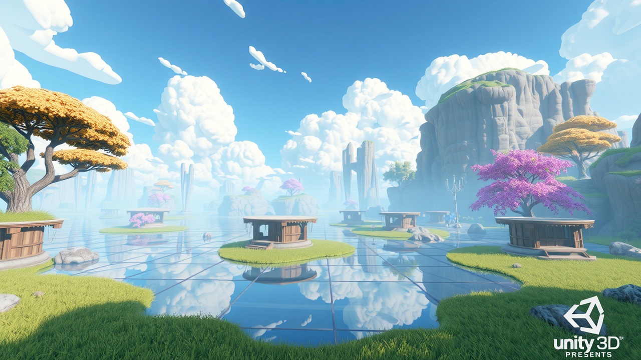 优化后的标题可以是：[BG大游]Unity3D震撼美学：URP游戏就绪级别的绝美虚幻《StunningDreamscape》解析。