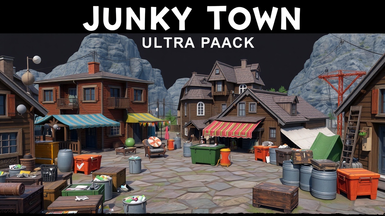 爱游戏推荐：Unity3DRPG奇幻全资产包JunkyTownUltraPack深度解析