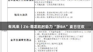 有风来丨Z6·尊龙凯时助力“浙BA”夏日狂欢