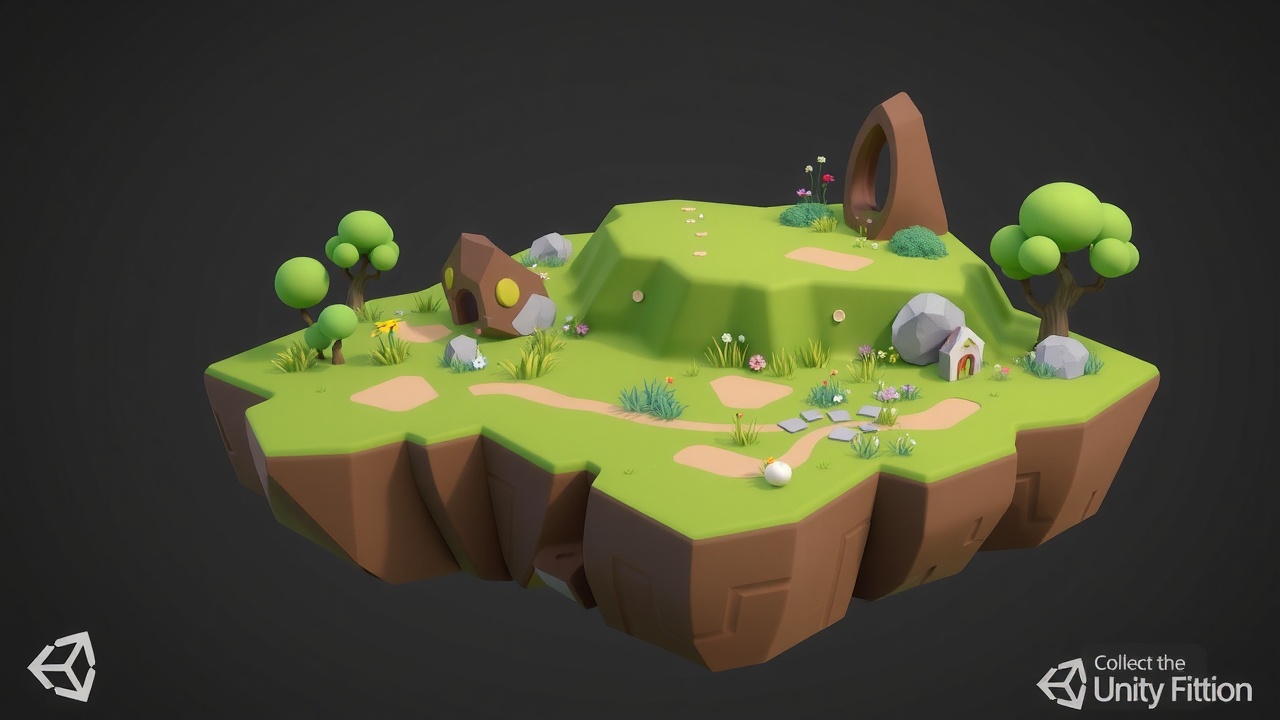 《爱游戏》推荐：Unity3DLowpoly风格梦幻草原完整资产包，让你的游戏项目焕发新生！